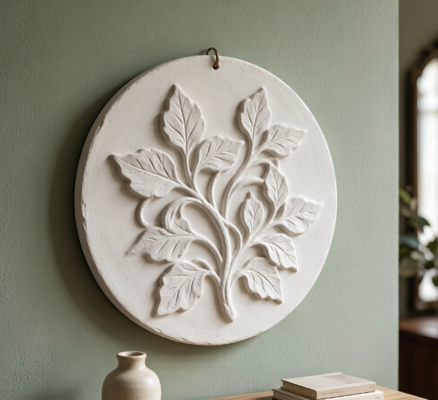 14-16.png Plaster Relief Round Wall Plaque - Image 1