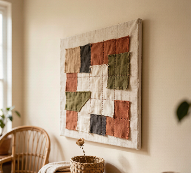 15-16.png Textile Collage Wall Hanging - Image 1