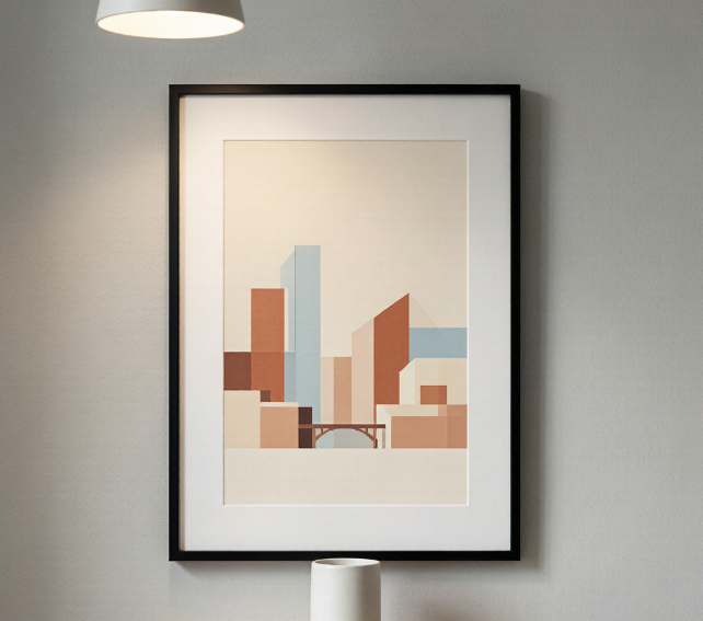7-24.png Minimalist Cityscape Illustration - Image 1